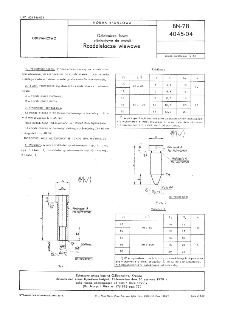 Odlewnicze formy ciśnieniowe do metali - Rozdzielacze wlewowe BN-78/4045-04