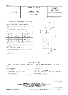 Odlewnicze formy ciśnieniowe do metali - Podpory BN-78/4045-15