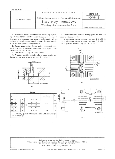 Odlewnicze maszyny i formy ciśnieniowe - Stałe płyty montażowe - Wymiary dla mocowania form BN-81/4045-18