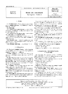 Noże do sieczkarń - Wymagania i badania BN-83/1973-03