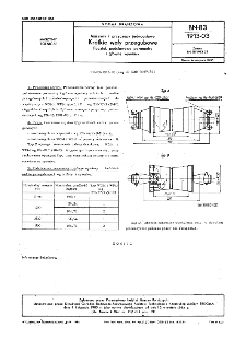 Maszyny i przyczepy jednoosiowe - Krótkie wały przegubowe - Podział, podstawowe parametry i główne wymiary BN-83/1913-03