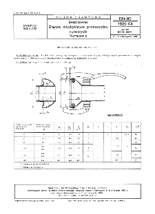 Deszczownie - Złącza dźwigniowe przewodów rurowych - Wymagania BN-90/1936-04