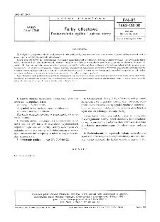 Farby offsetowe - Postanowienia ogólne i zakres normy BN-85/7463-03/00