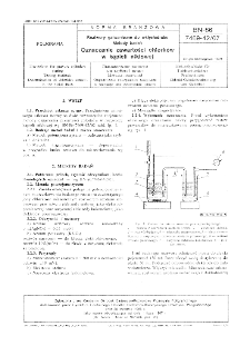 Roztwory galwaniczne do wklęsłodruku - Metody badań - Oznaczanie zawartości chlorków w kąpieli niklowej BN-86/7469-42/07