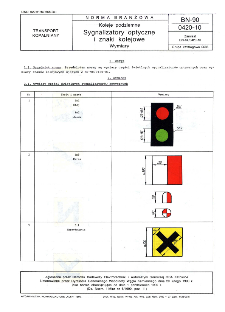 Koleje podziemne - Sygnalizatory optyczne i znaki kolejowe - Wymiary BN-90/0420-10
