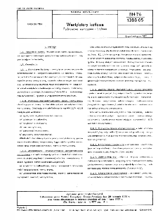 Wentylatory kotłowe - Podstawowe wymagania i badania BN-76/1388-05