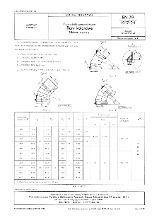 Przenośniki pneumatyczne - Rury kolanowe - Główne wymiary BN-79/1917-24