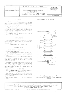 Elektroenergetyczne izolatory wysokonapięciowe - Izolator liniowy LPZ 75/27 BN-80/3072-04