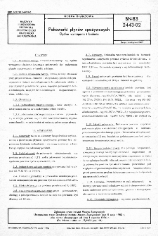 Pakowarki płynów spożywczych - Ogólne wymagania i badania BN-83/2443-02
