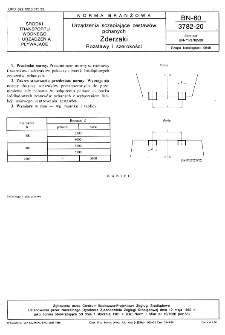 Urządzenia sczepiające zestawów pchanych - Zderzaki - Rozstawy i szerokości BN-80/3782-20