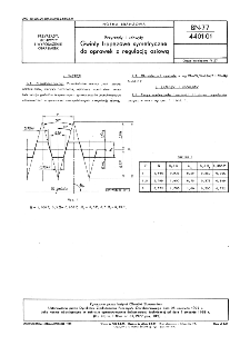 Przyrządy i uchwyty - Gwinty trapezowe symetryczne do oprawek z regulacją osiową BN-77/4401-01