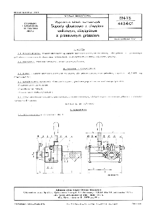 Wyposażenie tokarek rewolwerowych - Suporty głowicowe z chwytem walcowym, dźwigniowe z przesuwnym gniazdem BN-78/4434-01