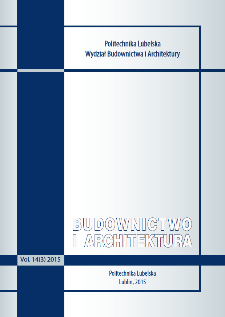 Budownictwo i Architektura Vol. 14(3)2015