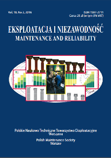 Eksploatacja i Niezawodność = Maintenance and Reliability Vol. 18 No. 2, 2016