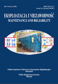 Eksploatacja i Niezawodność = Maintenance and Reliability Vol. 18 No. 3, 2016