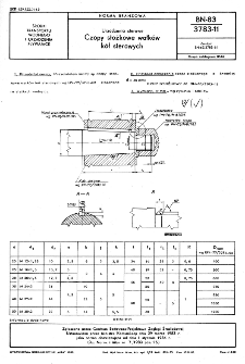 Urządzenia sterowe - Czopy stożkowe wałków kół sterowych BN 83/3783-11