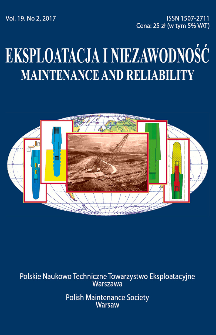 Eksploatacja i Niezawodność = Maintenance and Reliability Vol. 19 No. 2, 2017