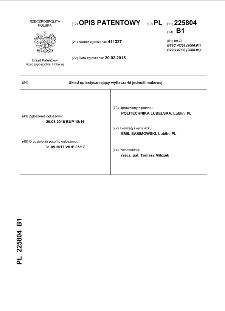 Układ uplastyczniający wytłaczarki jednoślimakowej : opis patentowy nr 225804