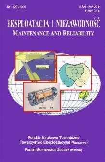 Eksploatacja i Niezawodność = Maintenance and Reliability Nr 1 (29)2006