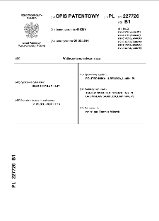 Wytłaczarka uplastyczniająca : opis patentowy nr 227726