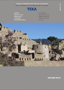 Teka Komisji Architektury, Urbanistyki i Studiów Krajobrazowych = Teka Comission of Architecture, Urban Planning and Landscape Studies. Volume XVi/4