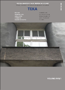 Teka Komisji Architektury, Urbanistyki i Studiów Krajobrazowych = Teka Comission of Architecture, Urban Planning and Landscape Studies. Volume XViII/1