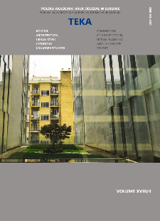 Teka Komisji Architektury, Urbanistyki i Studiów Krajobrazowych = Teka Comission of Architecture, Urban Planning and Landscape Studies. Volume XVIII/4