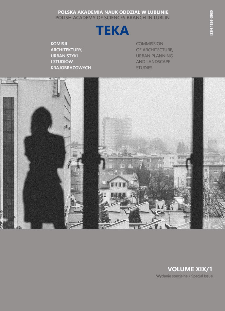 Teka Komisji Architektury, Urbanistyki i Studiów Krajobrazowych = Teka Comission of Architecture, Urban Planning and Landscape Studies. Volume XIX/1