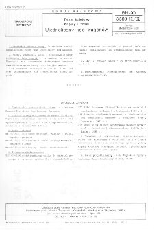 Tabor kolejowy - Napisy i znaki - Ujednolicony kod wagonów BN-90/3500-13/02