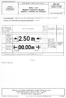 Napisy i znaki - Wspólne oznaczenie długości pojazdu i rozstawu osi skrajnych BN-80/3500-13.09