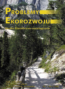 Problemy Ekorozwoju : studia filozoficzno-sozologiczne Vol. 1, Nr 2, 2006