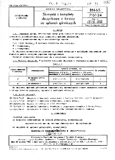 Skrzynki i komplety skrzynkowe z tarcicy do spłonek górniczych BN-65/7161-24