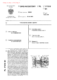Turbosprężarka z łożyskami gazowymi : opis patentowy nr 171310