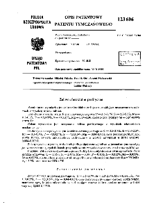 Żeliwo sferoidalne perlityczne : opis patentowy patentu tymczasowego nr 123606
