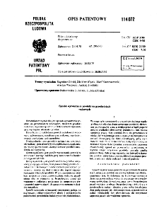 Sposób wytwarzania powłoki na przedmiotach walcowych : opis patentowy nr 114072