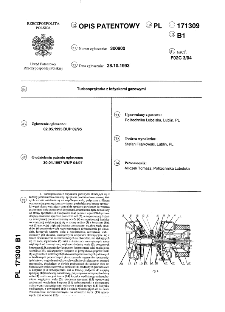 Turbosprężarka z łożyskami gazowymi : opis patentowy nr 171309