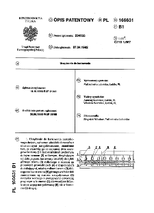 Urządzenie do hartowania : opis patentowy nr 166631