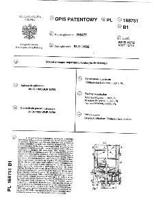 Zespół młócąco-separujący kombajnu zbożowego : opis patentowy nr 168751