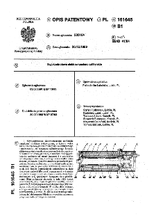 Szybkoobrotowe elektrowrzeciono szlifierskie : opis patentowy nr 161645