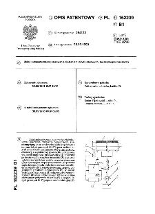Układ automatycznego sterowanIa działaniem łożysk gazowych, zwłaszcza poprzecznych : opis patentowy nr 162239