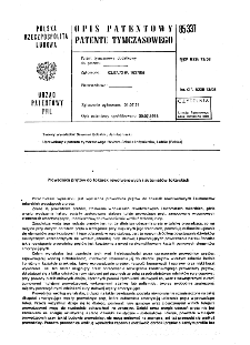 Prowadnica prętów do tokarek rewolwerowych i automatów tokarskich : opis patentowy patentu tymczasowego nr 85337