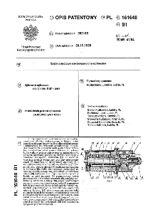Szybkoobrotowe elektrowrzeciono szlifierskie : opis patentowy nr 161648