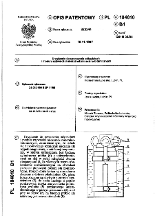 Urządzenie do oznaczania odkształceń i modułu sztywności mieszanek mineralno-bitumicznych : opis patentowy nr 184610