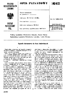 Łącznik dystansowy do form budowlanych : opis patentowy nr 140472