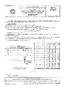 Linia wałów - Łożyska rufowe gwajakowe smarowane wodą - Listwy mocowania wkładek gwajakowych BN-71/3721-17
