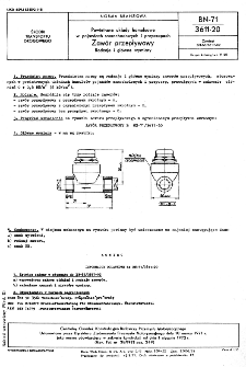Powietrzne układy hamulcowe w pojazdach samochodowych i przyczepach - Zawór przepływowy - Rodzaje i główne wymiary BN-71/3611-20