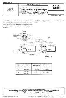 Pojazdy samochodowe i przyczepy - Złącza kontrolne w powietrzynch układach przenoszących hamulców - Wymiary przyłączeniowe i montażowe BN-82/3611-23