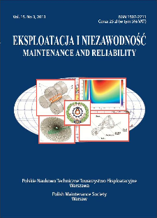 Eksploatacja i Niezawodność = Maintenance and Reliability Vol. 15 No. 3, 2013