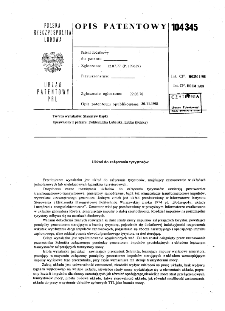 Układ do załączania tyrystorów : opis patentowy nr 104345