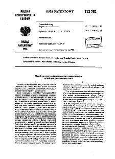 Miernik parametrów charakterystycznych obiegu histerezy próbek materiałów magnetycznych : opis patentowy nr 112752